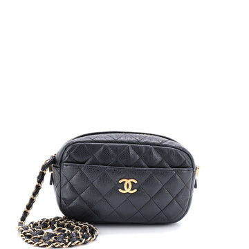 Camera Case Bag Quilted Caviar Mini