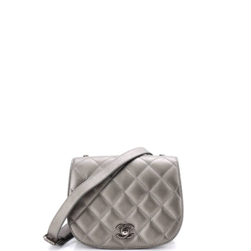 CC Saddle Messenger Quilted Calfskin Mini