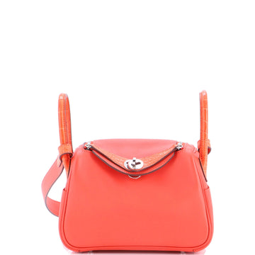 Bicolor Touch Lindy Bag Swift with Matte Alligator Mini