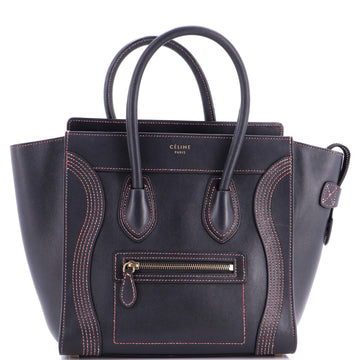 Luggage Bag Smooth Leather Micro