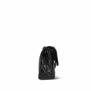 20S So Black Shiny Crumpled leather Quilted Small Classic Flap