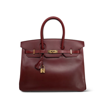 Birkin 35 Rouge Box leather  O Square Stamp