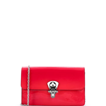 Cherrywood Chain Wallet Vernis with Monogram Canvas