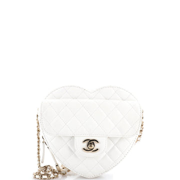 CC in Love Heart Bag Quilted Lambskin
