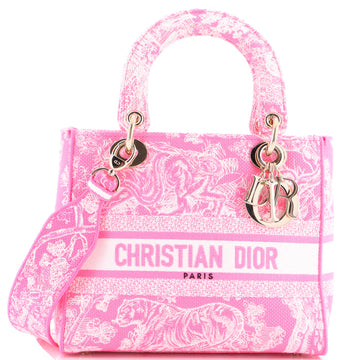 Toile de Jouy Lady D-Lite Bag Embroidered Canvas
