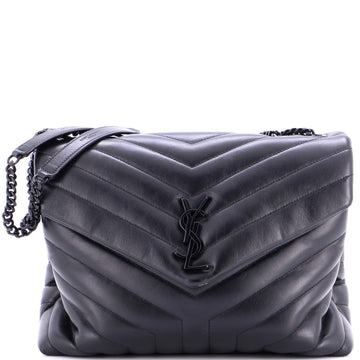 Loulou Shoulder Bag Matelasse Chevron Leather Medium