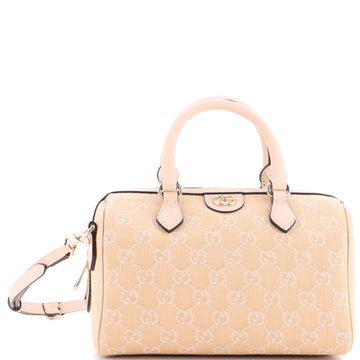 Ophidia Convertible Boston Bag GG Denim Small