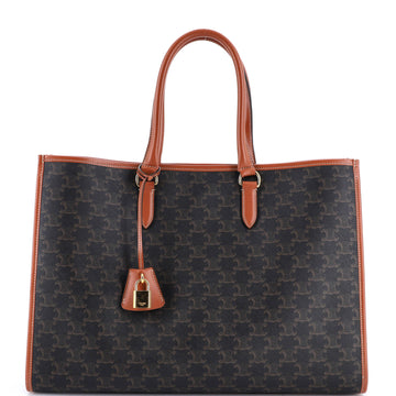 Horizontal Cabas Tote Triomphe Coated Canvas