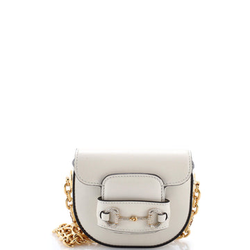 Horsebit 1955 Chain Convertible Belt Bag Leather with Crystal Detail Mini