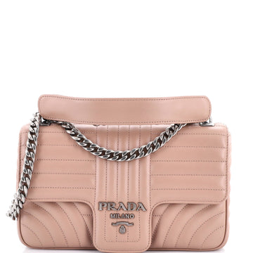 Chain Flap Shoulder Bag Diagramme Quilted Leather Medium