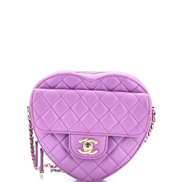CC in Love Heart Bag Quilted Lambskin