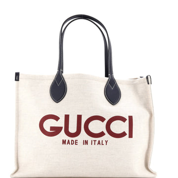 Logo Shopper Tote Printed Canvas Medium