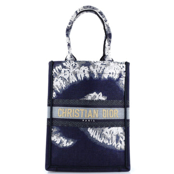 Book Tote Embroidered Canvas Vertical