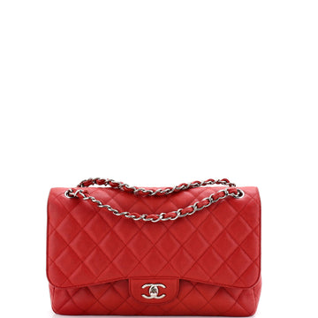 Classic Double Flap Bag Quilted Caviar Jumbo