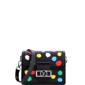 Dauphine Shoulder Bag Yayoi Kusama Painted Dots Taurillon Leather Mini