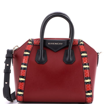 Antigona Bag Leather with Snakeskin Mini