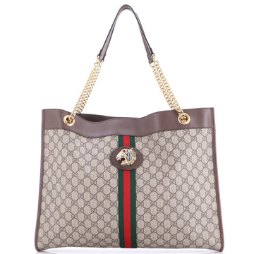 Rajah Chain Tote GG Coated Canvas Large