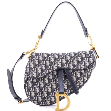 Saddle Handbag with Strap Oblique Canvas Medium
