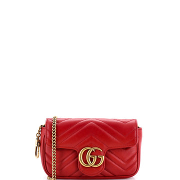 GG Marmont Flap Bag Matelasse Leather Super Mini