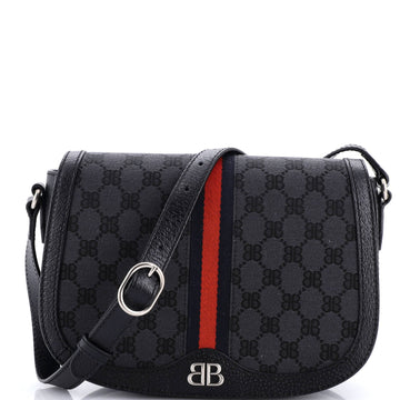 x Balenciaga The Hacker Project Flap Messenger Bag BB Canvas Medium
