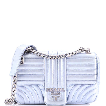 Chain Flap Shoulder Bag Diagramme Quilted Leather Medium