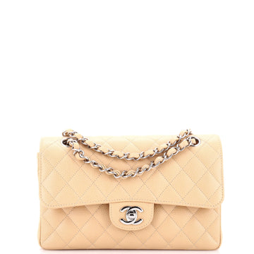 Classic Double Flap Bag Quilted Caviar Small