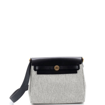 Herbag Zip Toile and Leather 20