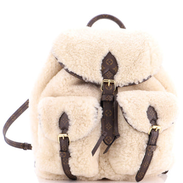 LV Ski Backpack Shearling and Monogram Canvas