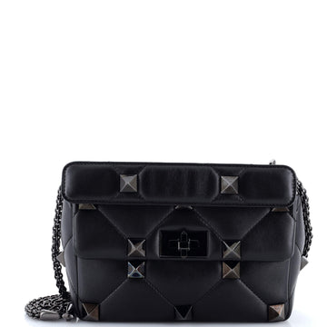 Roman Stud Flap Bag Quilted Leather Medium