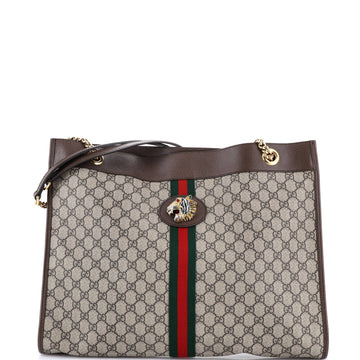 Rajah Chain Tote GG Coated Canvas Large
