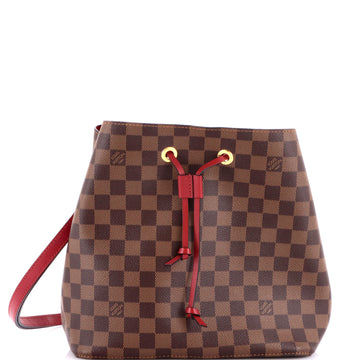 NeoNoe Handbag Damier with Leather MM