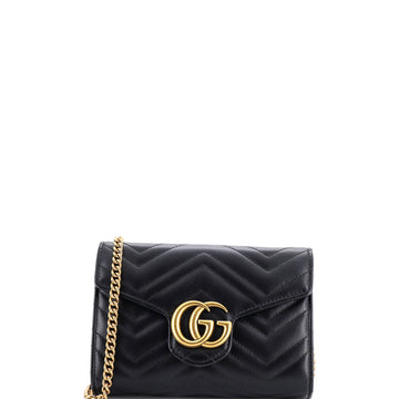 GG Marmont Chain Wallet Matelasse Leather Mini
