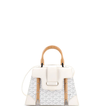 Saigon Top Handle Bag Coated Canvas with Leather PM