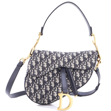 Saddle Handbag with Strap Oblique Canvas Medium