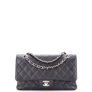 Vintage Classic Double Flap Bag Quilted Caviar Medium