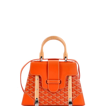 Saigon Top Handle Bag Coated Canvas with Leather PM