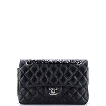 Classic Double Flap Bag Quilted Iridescent Caviar Small