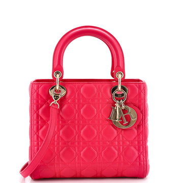 Lady Dior Bag Cannage Quilt Lambskin Medium