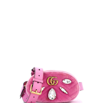 GG Marmont Belt Bag Embellished Matelasse Velvet