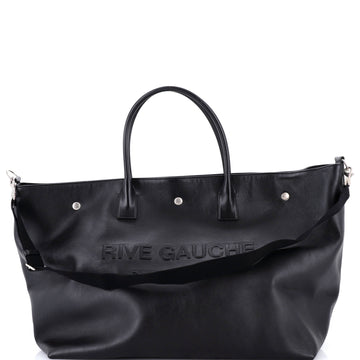 Rive Gauche Shopper Tote Embossed Leather Maxi