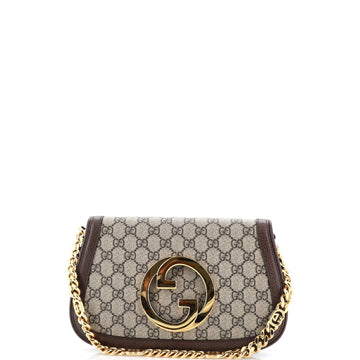 Blondie NM Chain Flap Bag GG Coated Canvas Small