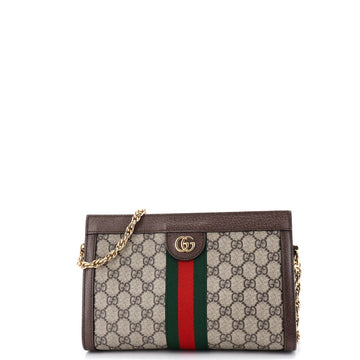 Ophidia Chain Shoulder Bag GG Coated Canvas Small