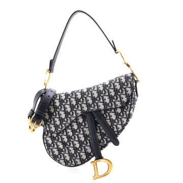 Saddle Handbag with Strap Oblique Canvas Medium