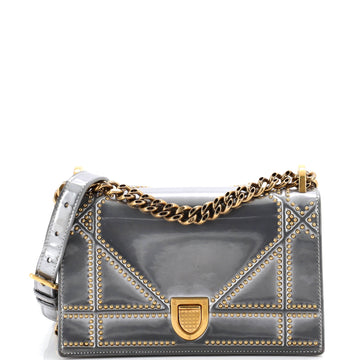 Diorama Flap Bag Studded Patent Small