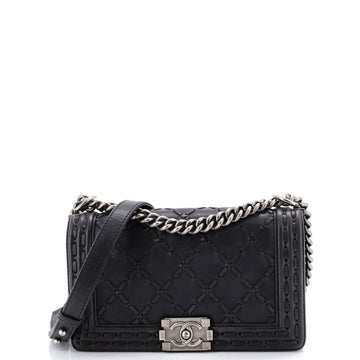 Paris-Dallas Boy Flap Bag Whipstitch Caviar Old Medium