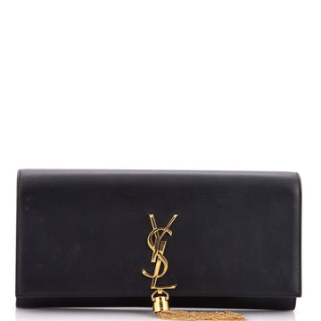 Classic Monogram Tassel Clutch Leather Long