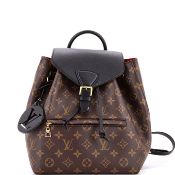 Montsouris NM Backpack Monogram Canvas with Leather PM