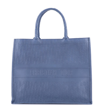 Book Tote Oblique Embossed Calfskin Large