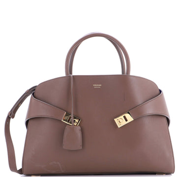 Hug Top Handle Bag Leather Large