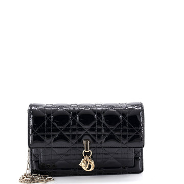 Miss Dior Charms Chain Pouch Cannage Quilt Patent